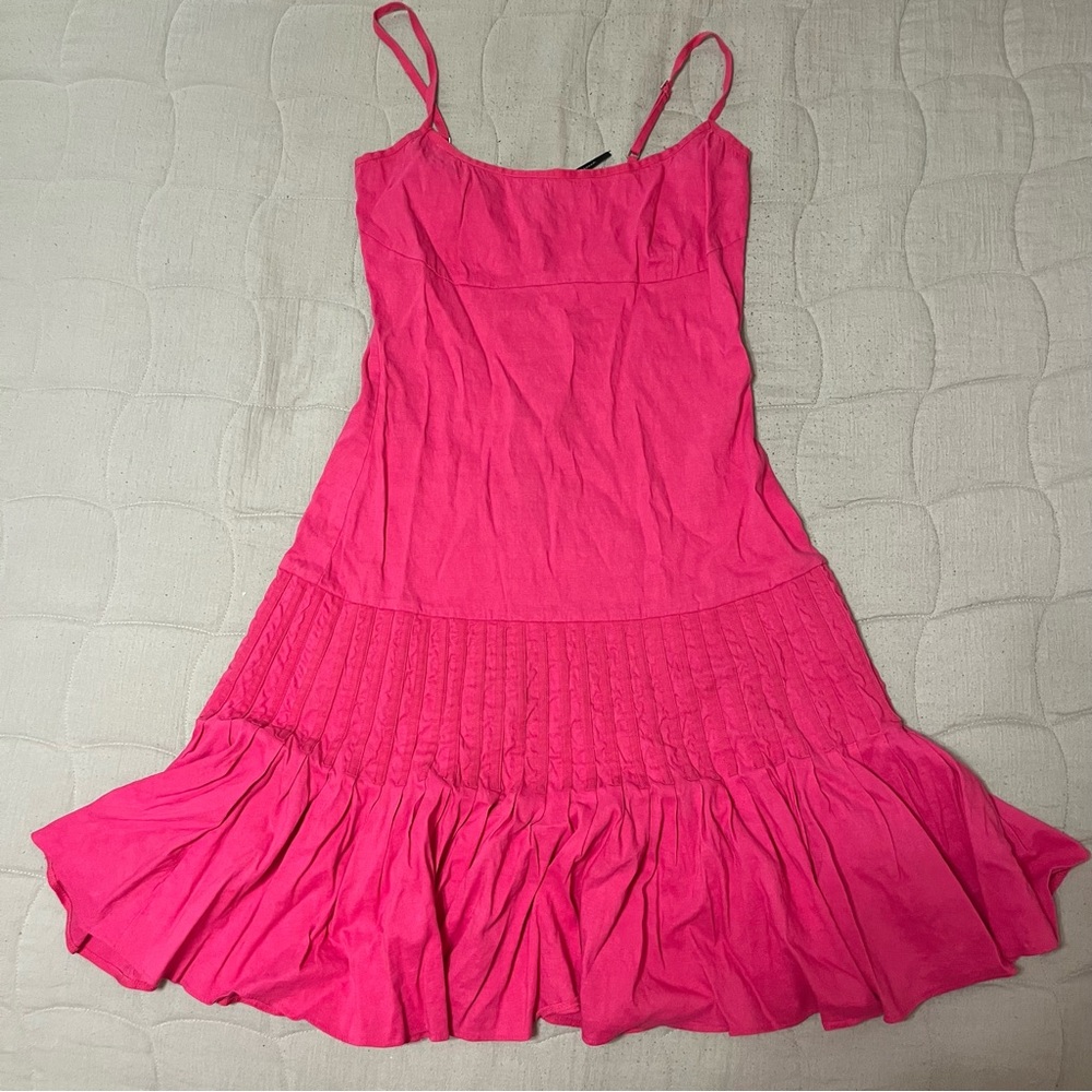 Ellie Tahari Hot Pink Midi Dress